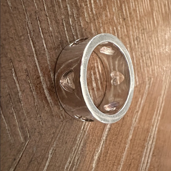 Tiffany & Co. Vintage 925 Silver Heart Stencil Cut-Out Band Ring - Approx. 6 🤍 - Picture 4 of 14